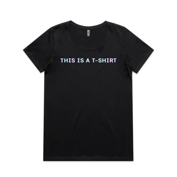This is a scoop-neck women's [glitch] T-Shirt Thumbnail
